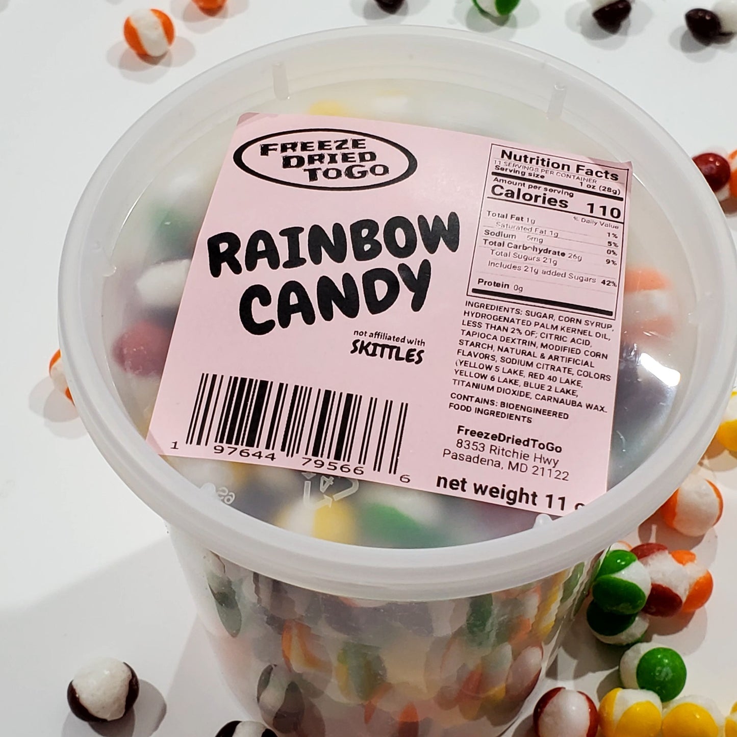 11oz Freeze Dried RAINBOW CANDY (not affiliated with SKITTLES) FreezeDriedToGo