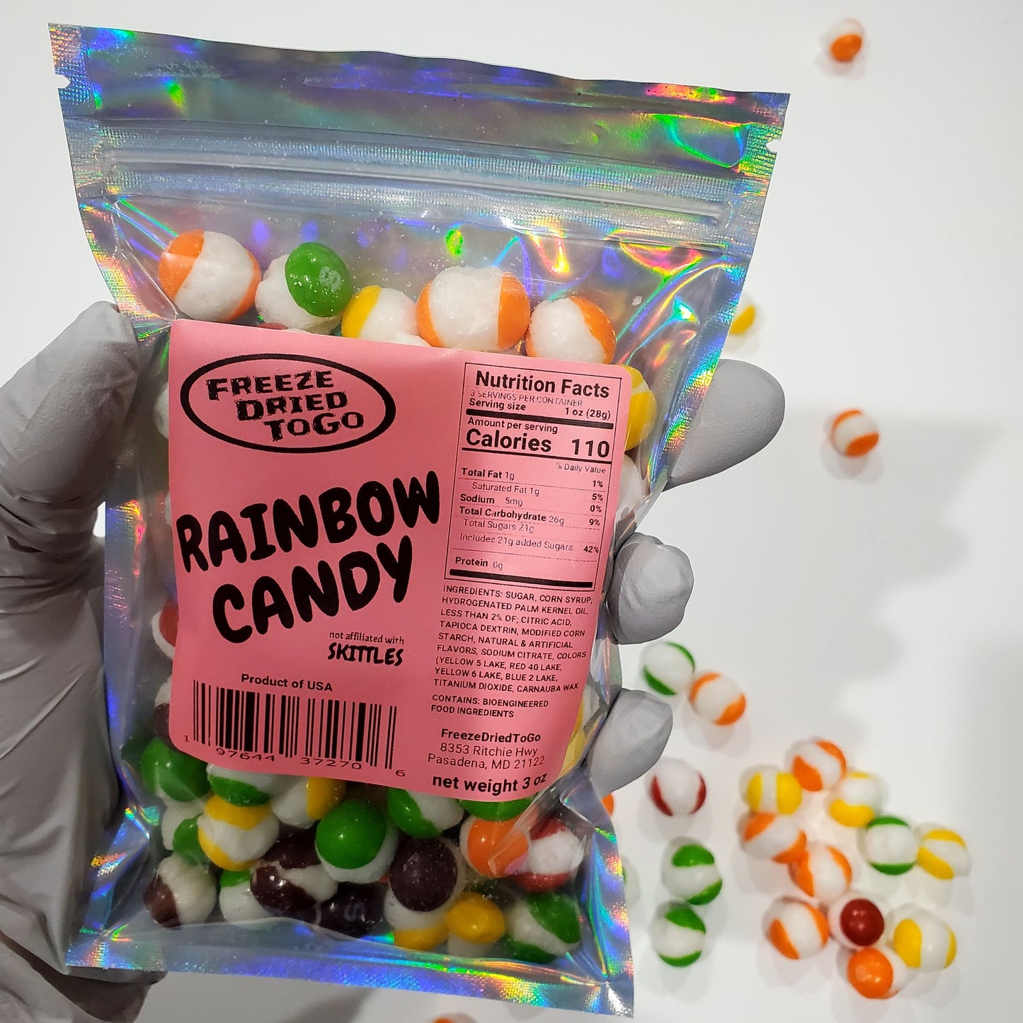 3oz bag - Freeze Dried RAINBOW CANDY