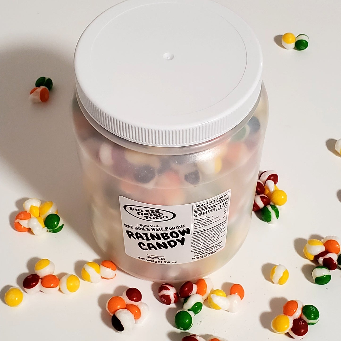 Bulk size - One & Half Pounds - Freeze dried RAINBOW CANDY - 1.5 pounds