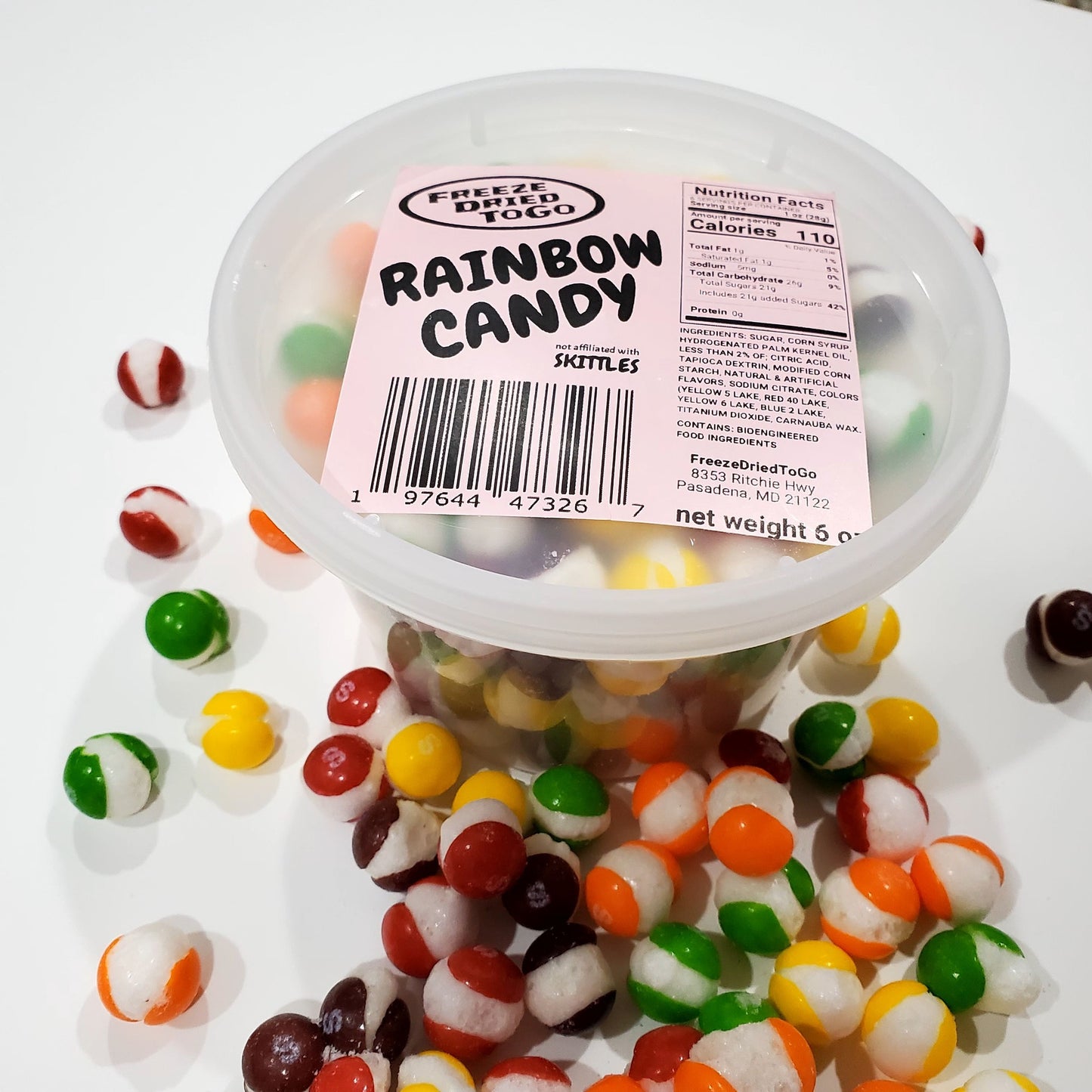 6oz Freeze Dried RAINBOW CANDY (not affiliated with SKITTLES) FreezeDriedToGo