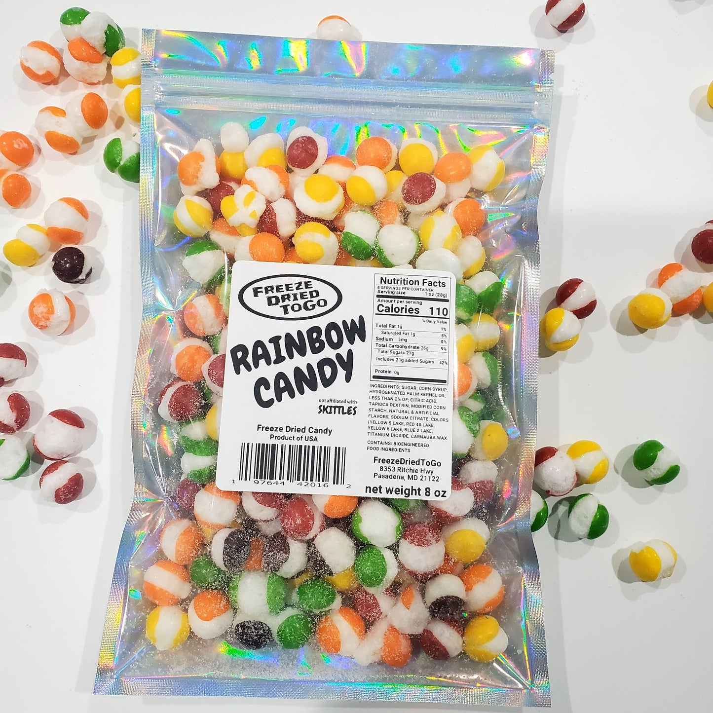 Half Pound bag - Freeze dried RAINBOW CANDY - 8 oz