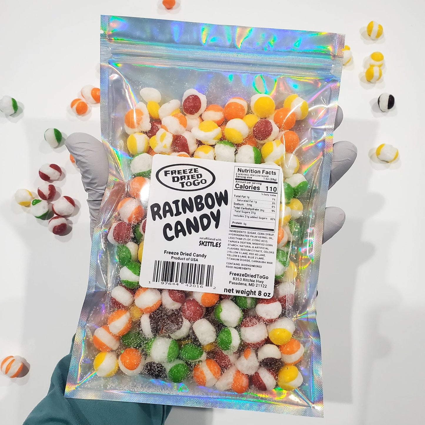 Half Pound bag - Freeze dried RAINBOW CANDY - 8 oz