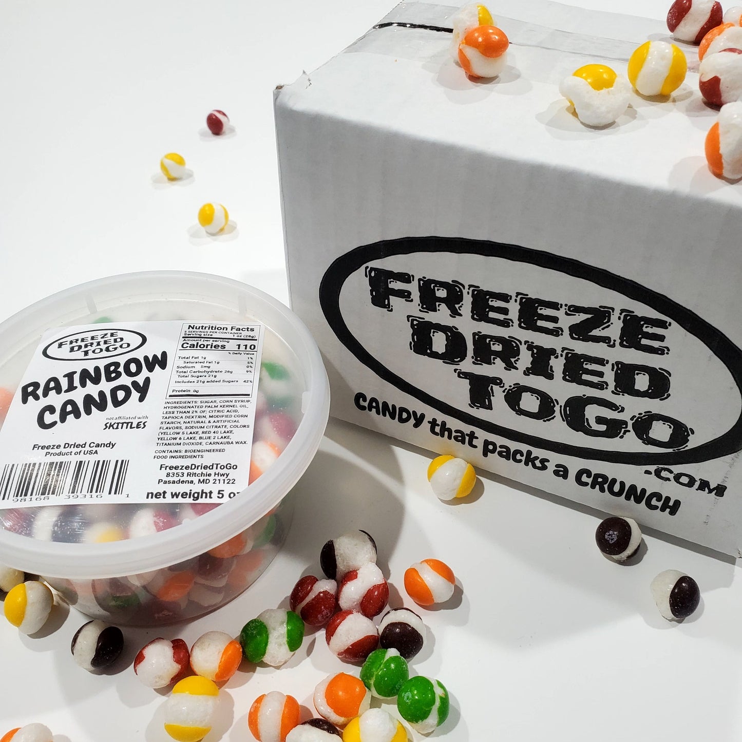 5 oz container - Freeze dried RAINBOW CANDY